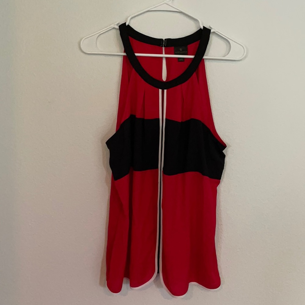 Worthington Red, Black & White Top
